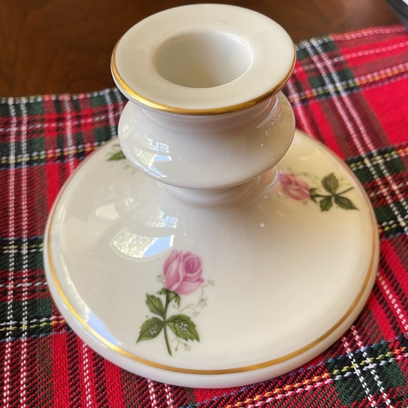 VTG Picard China USA hand decorated porcelain candle stick holder rose pattern - Picture 8 of 8